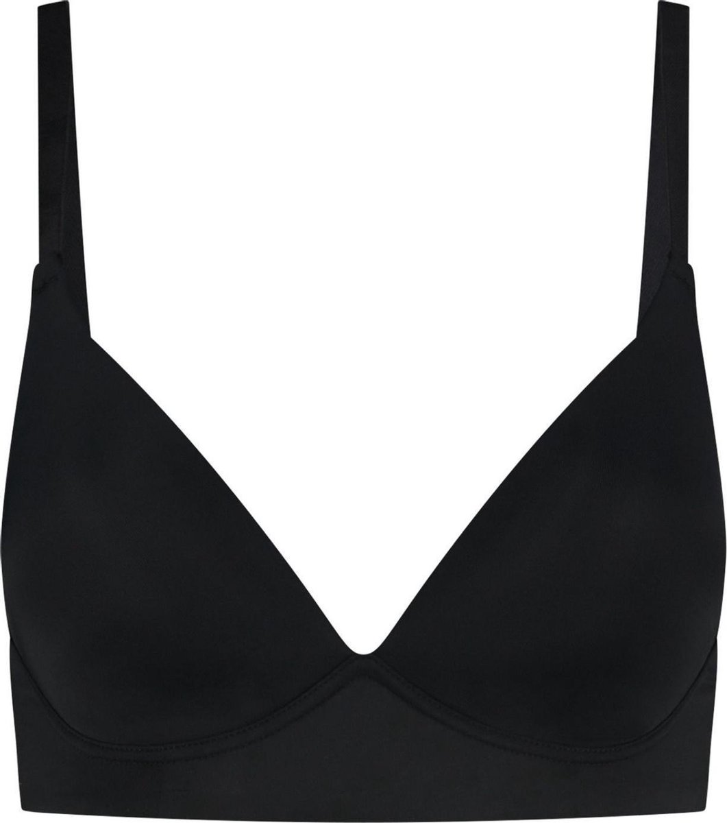 Bye Bra Beugelloze Beha Top voor Dames, Vormgevende Naadloze Comfortabele Shapewear Beha, Onzichtbare Gladde Pasvorm, Sterke Ondersteuning, Beige & Zwart S-XXL (Zwart, L)