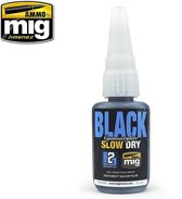 Mig - Black Slow Dry Cyanoacrylate - MIG8034 - modelbouwsets, hobbybouwspeelgoed voor kinderen, modelverf en accessoires