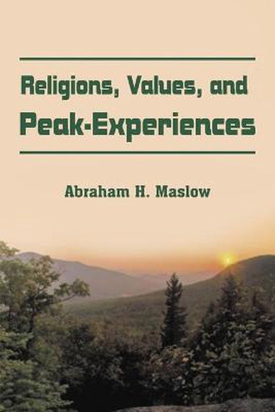 Religions, Values, and Peak-Experiences - cover