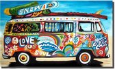 TOPMO - Volkswagen Hipster busje - 40X50CM- Diamond painting pakket - HQ Diamond Painting - VOLLEDIG dekkend - Diamant Schilderen - voor Volwassenen – ROND