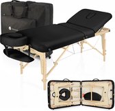 ZENGROWTH Massagetafel Nimman Inklapbare Massagetafel met Rugleuning Zwart