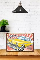 3D Retro hout Poster Kleine 56'Bel'Air Classic car