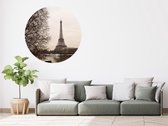 Luxe Behangcirkel zelfklevend nostalgisch Parijs - sepia - Sticky Decoration - wooncirkel - decoratie - woonaccesoires - behangcirkel - diameter 90 cm