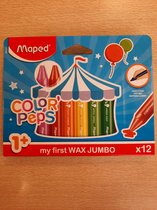 Waskrijt Jumbo Early Age 1+ Maped 12 kleuren in een doos