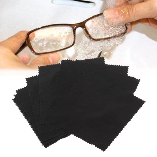 10 STUKS – Microvezel Glazen Doeken – Bril Schoonmaak Doekjes – Lensen Poetsen – Scherm Schoonmaken – Brilpoetsdoekjes