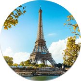 Muurcirkel De Eiffeltoren - FootballDesign | Forex kunststof 100 cm | Wandcirkel De Eiffeltoren Parijs