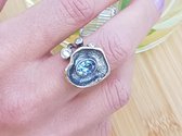 Zilveren ring met Topaas