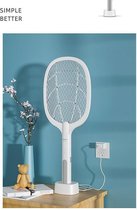 Elektrische vliegenmepper - muggen vanger - muggenlamp - ongedierte verjagen - oplaadbare vliegenmepper - wit