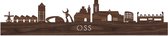 Skyline Oss Notenhout - 100 cm - Woondecoratie design - Wanddecoratie - WoodWideCities