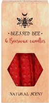 Fantasy Giftshop Kaars Pack of 6 Red Beeswax Spell Candles Rood