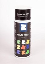 Zinga Color Spray verf -  coating - RAL  9017 Zwart  400 ml gloss , toepasbaar op gegalvaniseerde en diverse andere ondergronden