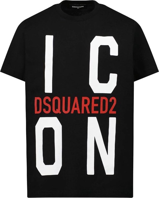 te rechtvaardigen Vlucht Voor een dagje uit Dsquared2 Icon T-Shirt Zwart kids maat 164 | bol.com