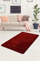 Nerge.be | Milano Red 80x140 cm | %100 Acrylic - Handmade | Decorative Rug | Antislip | Washable in the Machine | Soft surface