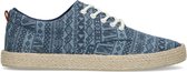 Sacha - Heren - Blauwe canvas sneakers met all over print - Maat 42