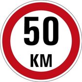 Maximaal 50 km sticker, A1 300 mm