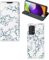 Smart Cover Samsung Galaxy A52 5G Enterprise Editie | A52 4G Telefoonhoesje Blossom White