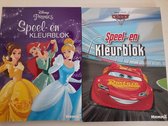 Disney Prinses en Disney Cars Speel en Kleurblok.
