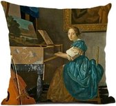 Kussenhoes Johannes Vermeer Zittende Virginaalspeelster