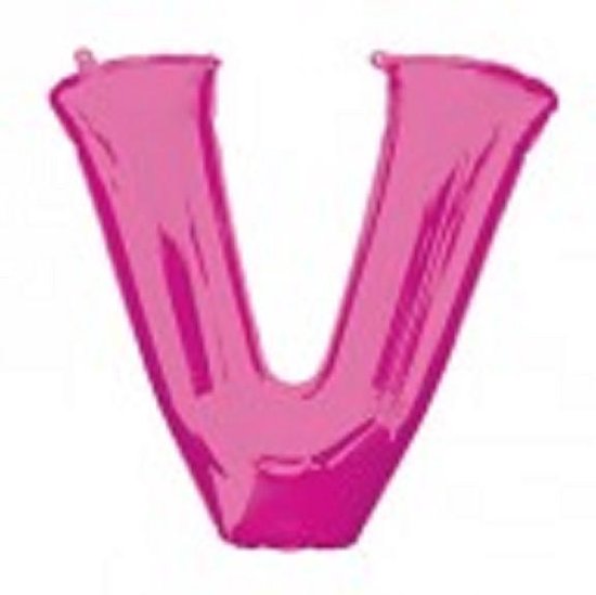 ballon letter "v " magenta 40 cm (16inch)