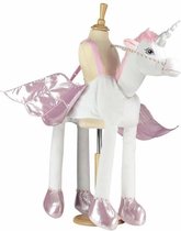 Eenhoorn Unicorn omhang kostuum met vleugels jurk verkleedkleding - one size