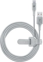 Usb kabel, usb-a to usb-c silicone band, infinity zilver
