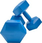 2x Dumbell - 10 kg - Dumbell Set - Blauw - Gewichten - Dumbbells - Dumbells Set