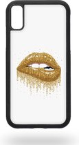 Golden lips Telefoonhoesje - Apple iPhone XR