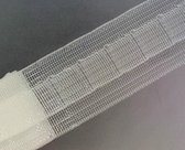 transparant gordijnband - 2 cm breed x 2 m - voor duplohaken - zonder koord