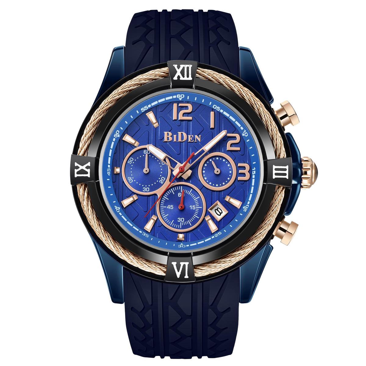 BiDen - Heren Horloge - Blauw - Ø 46.6mm (productvideo)