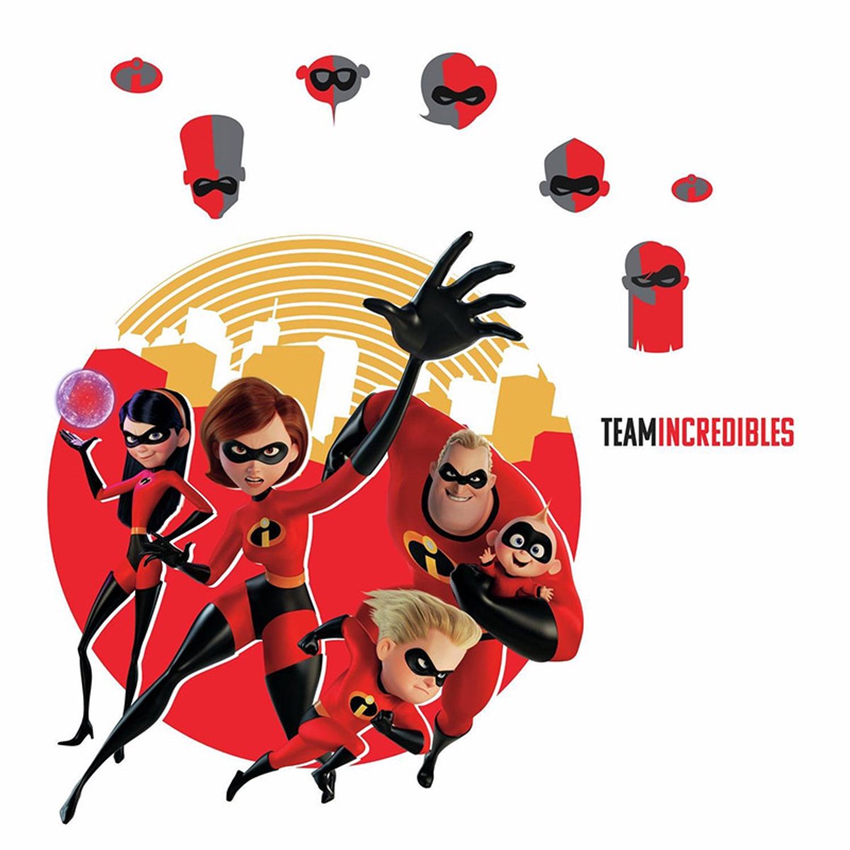 Plakkers The Incredibles 2 Muursticker Full color