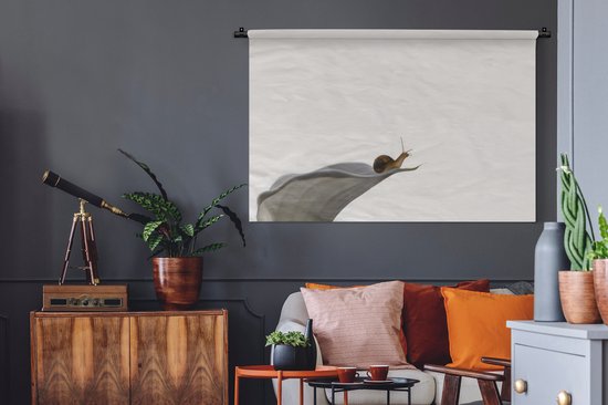 Tapisserie Forest Life - Petit escargot sur lys Tapisserie coton 150x100 cm - Tapisserie avec photo