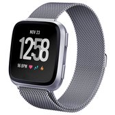 Fitbit Versa 2 Milanese Band  Zilver - Maat: SM