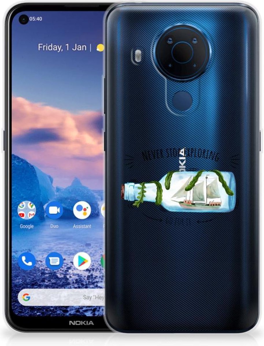 Nokia 5.4 Telefoonhoesje met Naam Boho Bottle