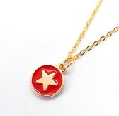 Ketting Meisje- Kind- Ster- Rood- Goud- LiLaLove