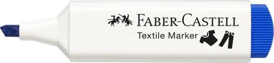 Foto: Faber castell textielmarker blauw fc 159523