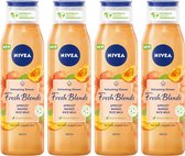 Nivea Fresh Blends Douche Gel Apricot Multi Pack - 4 x 300 ml