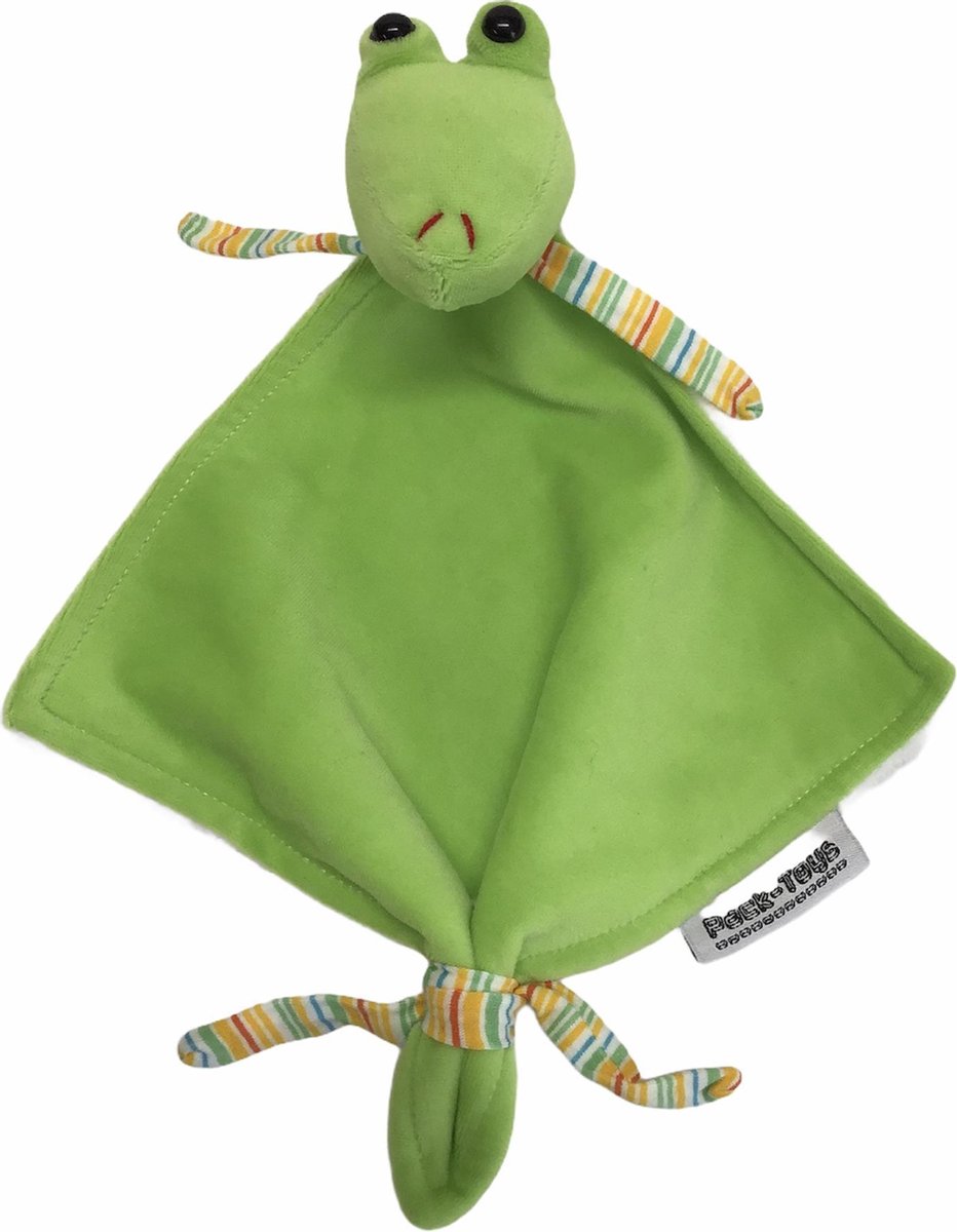 Tutdoekje knuffeldoekje Kikker in het groen- pluche doekje