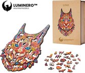 Luminero™  Houten Lynx Jigsaw Puzzel - A3 Formaat Jigsaw - Unieke 3D Puzzels - Huisdecoratie - Wooden Puzzle - Volwassenen & Kinderen - Incl. Houten Doos