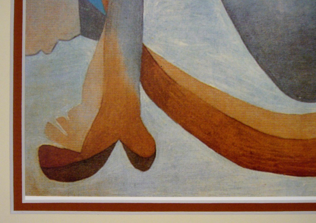 Catch Projecten Poster in dubbel passe-partout - Pablo Picasso - Baigneuse assise au bordde la mer - 50 x 60 cm Kleur
