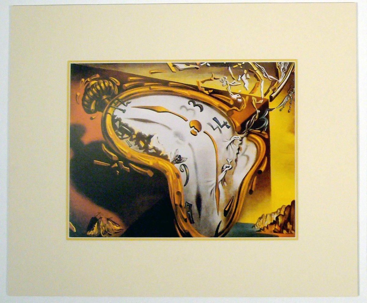 Catch Projecten Poster in dubbel passe-partout - Salvador Dali - The persistence of memory - 50 x 60 cm Kleur