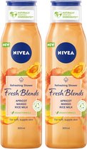 Nivea Fresh Blends Douche Gel Apricot Multi Pack - 2 x 300 ml