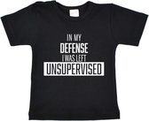 R Rebels | Katoenen Baby Shirt | In My Defence | Zwart | Maat 74/80