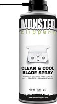 Monster Clippers Clean & Cool Blade Spray 400ml - voor Tondeuse en Trimmer Onderhoud - Snijmes Reiniger