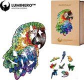 Luminero™ Houten Papegaai Jigsaw Puzzel - A4 Formaat Jigsaw - Unieke 3D Puzzels - Huisdecoratie - Wooden Puzzle - Volwassenen & Kinderen - Incl. Houten Doos
