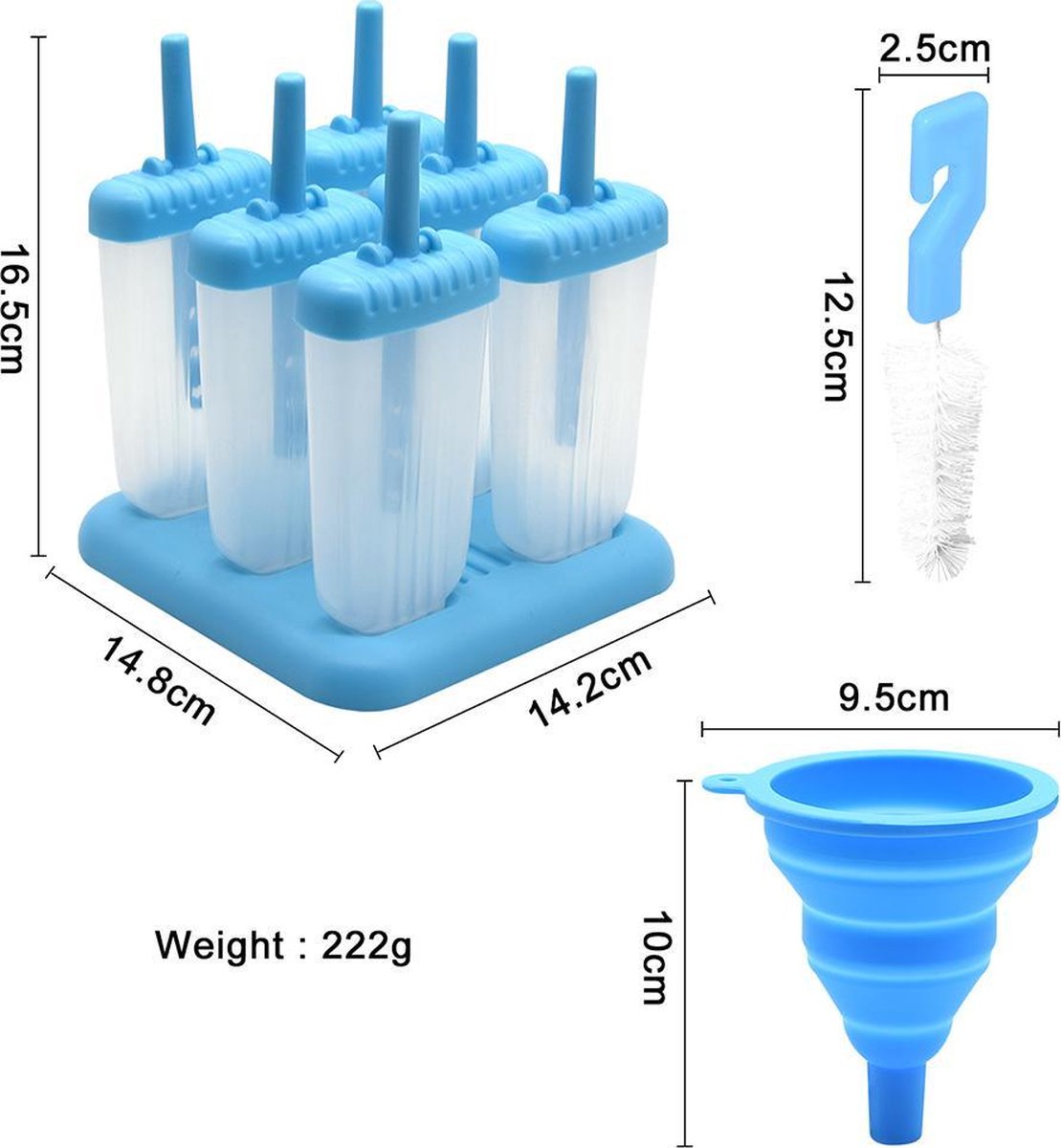 Perow ijsvormpjes Mini - 7 Stuks - BPA en Chemicaliën Vrij Silicone IJshouder - IJs