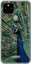 6F hoesje - geschikt voor Google Pixel 5 -  Transparant TPU Case - Peacock #ffffff