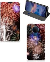 Etui Smartphone Cadeau de Noël Nokia 5.4 Etui portefeuille Fireworks