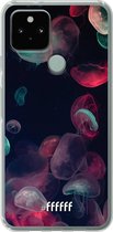 6F hoesje - geschikt voor Google Pixel 5 -  Transparant TPU Case - Jellyfish Bloom #ffffff