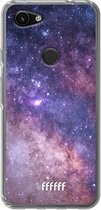 6F hoesje - geschikt voor Google Pixel 3a -  Transparant TPU Case - Galaxy Stars #ffffff