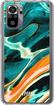 6F hoesje - geschikt voor Xiaomi Redmi Note 10S -  Transparant TPU Case - Fresh Waves #ffffff